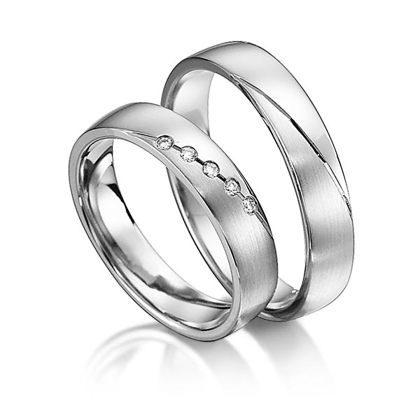 Trouwringen - Wit goud - S-1146-4