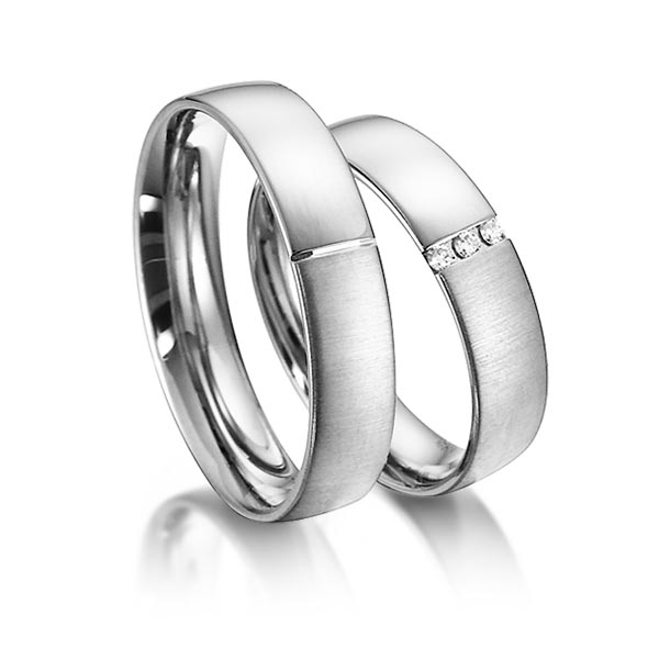 Trouwringen - Wit goud - S-1147-7
