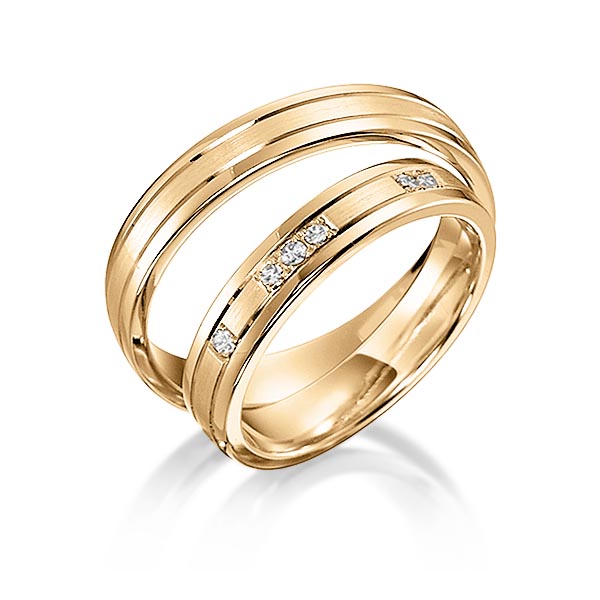 Trouwringen - Rosé goud - S-1128-4