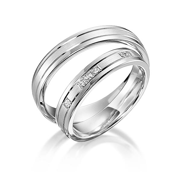Trouwringen - Wit goud - S-1128-1