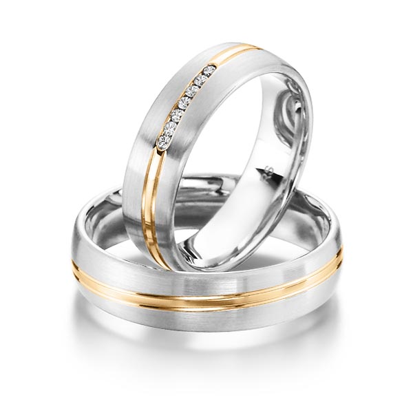 Trouwringen - Rosé goud/Wit goud - S-1140-6