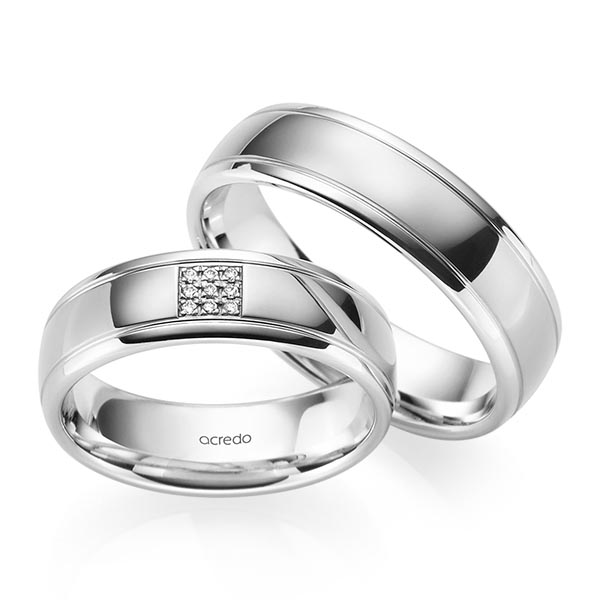 Trouwringen - Wit goud - S-1233-4