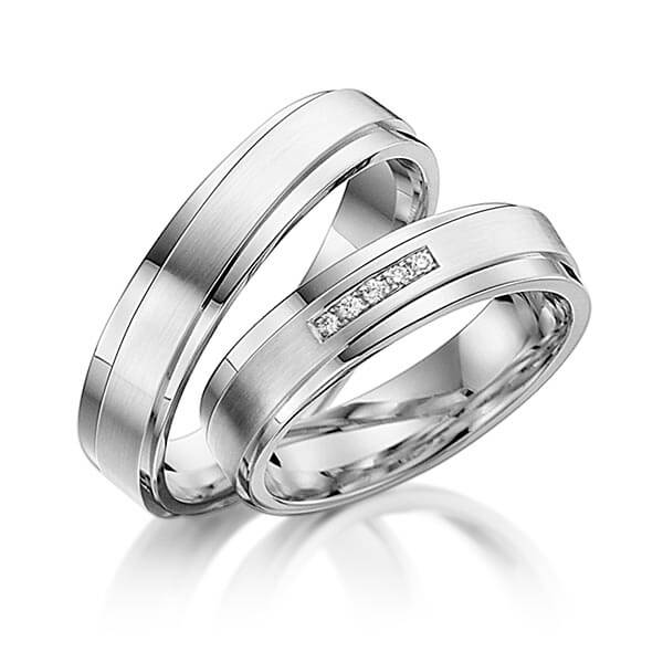 Trouwringen - Wit goud - S-1170-7