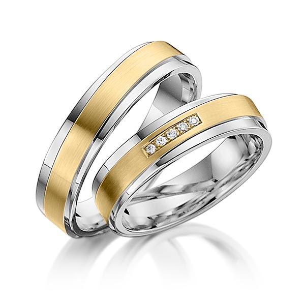 Trouwringen - Geel goud/Wit goud - S-1170-11