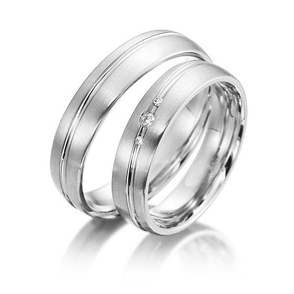 Trouwringen - Wit goud - S-1152-4