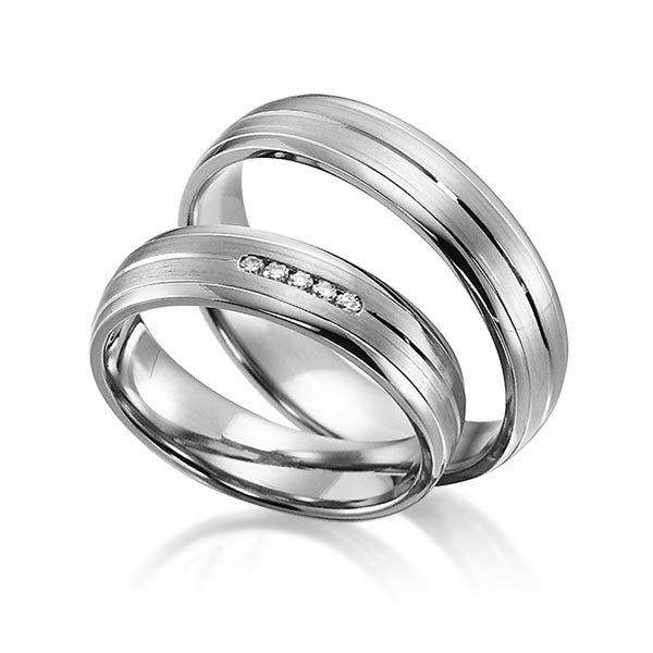 Trouwringen - Wit goud - S-1157-4