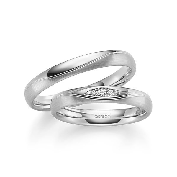 Trouwringen - Wit goud - S-1247-1