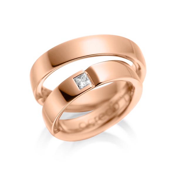 Trouwringen - Rood goud - A-1029-6