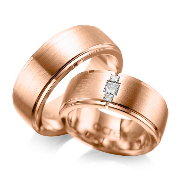 Trouwringen - Rood goud - A-1087-8
