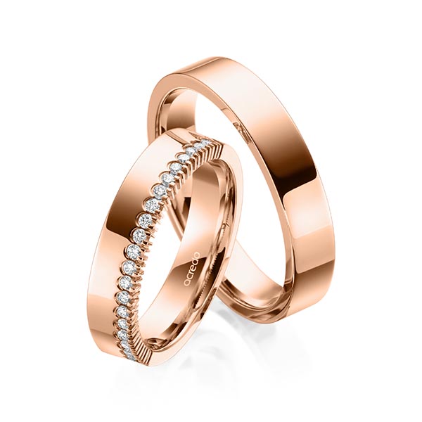 Trouwringen - Rood goud - A-2108-4