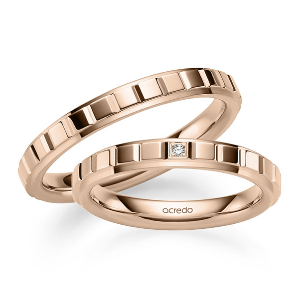 Trouwringen - Rood goud - A-2561-1