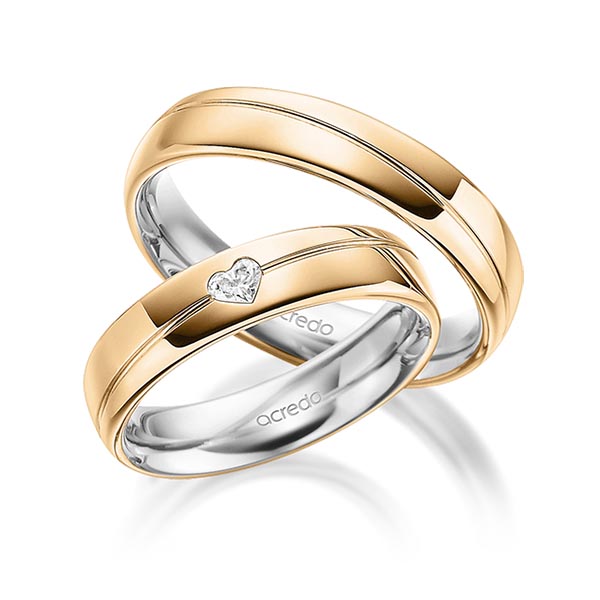 Trouwringen - Rosé goud/Platina - A-1805-1