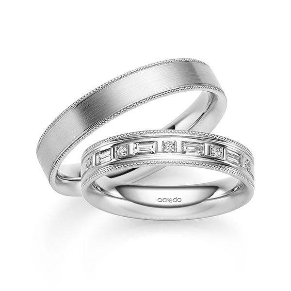 Trouwringen - Wit goud - S-1378-1