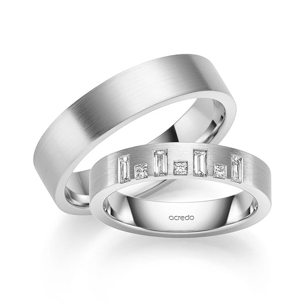 Trouwringen - Wit goud - S-1379-1
