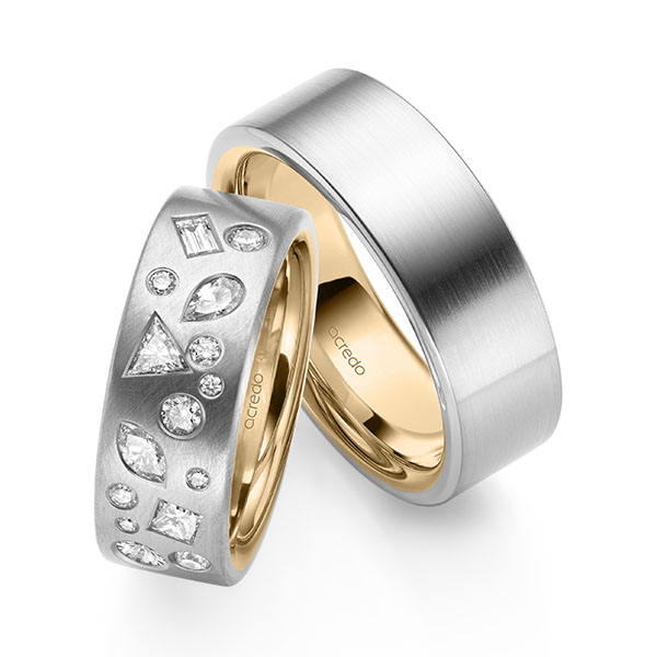 Trouwringen - Rosé goud/Wit goud - A-2146-1
