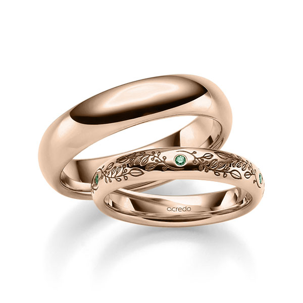 Trouwringen - Rood goud - A-2387-4