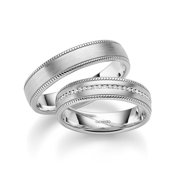 Trouwringen - Wit goud - A-2376-5