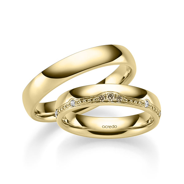 Trouwringen - Geel goud - A-2709-4