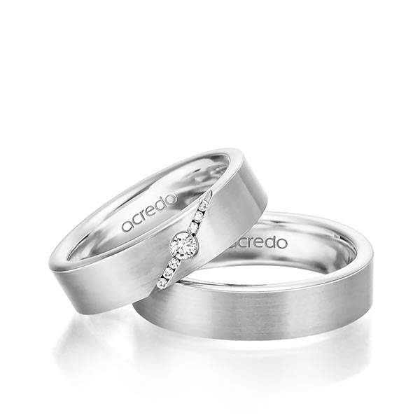 Trouwringen - Wit goud - A-6002-7