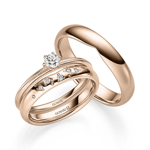 Trouwringen - Rood goud - A-2532-4
