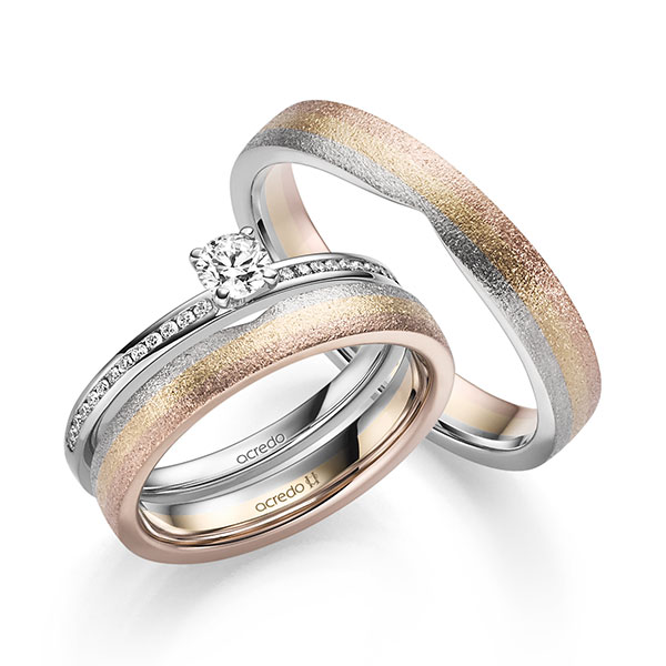 Trouwringen - Rosé goud/Wit goud/Rood goud - A-2531-1