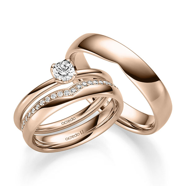 Trouwringen - Rood goud - A-2530-4