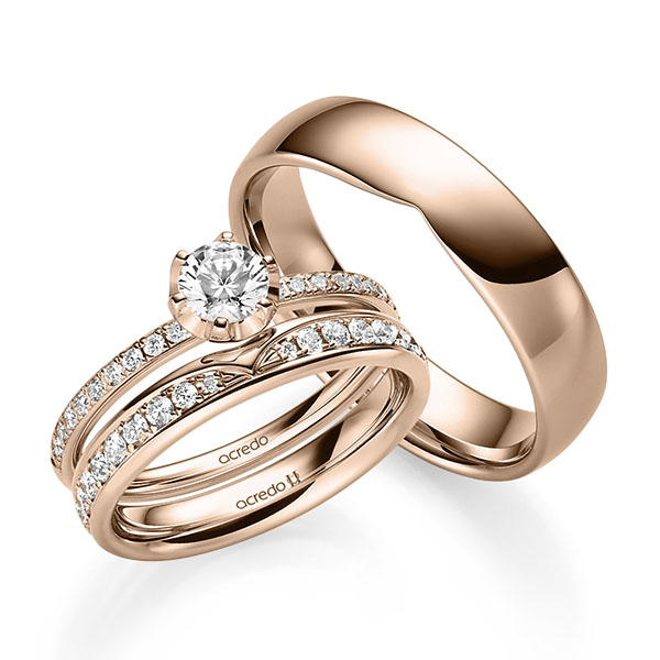 Trouwringen - Rood goud - A-2529-4
