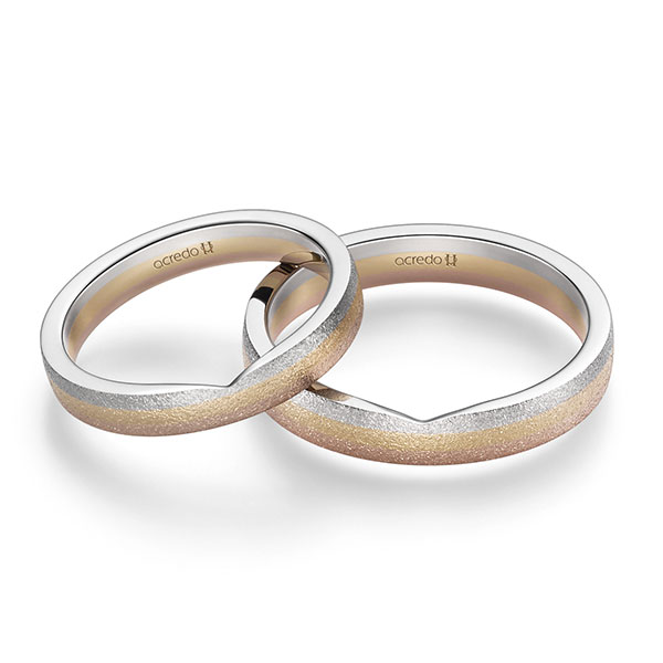 Trouwringen - Rosé goud/Wit goud/Rood goud - A-2506-1