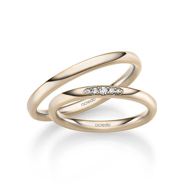 Trouwringen - Signature Goud/Wit goud - A-2527-8