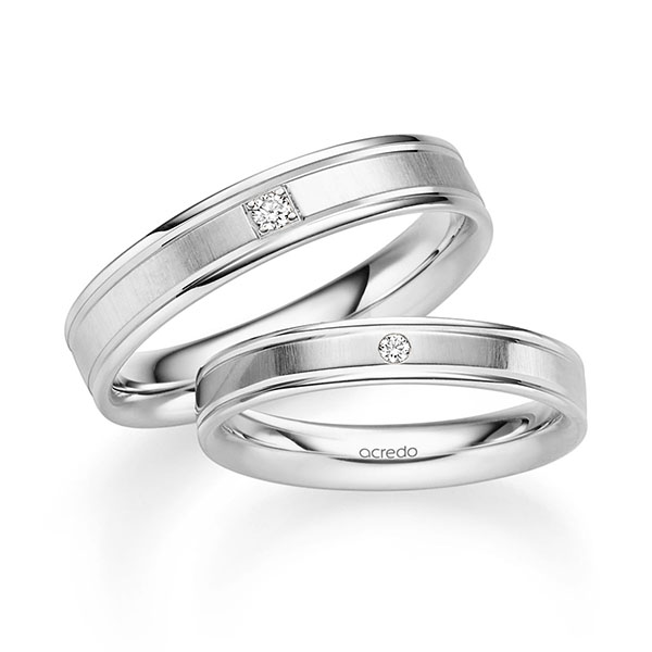 Trouwringen - Wit goud - S-1342-6