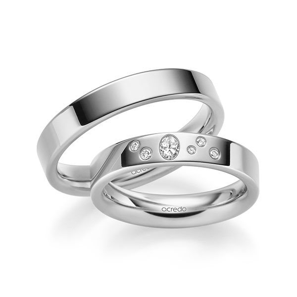 Trouwringen - Wit goud - A-2287-4