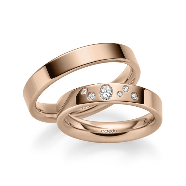 Trouwringen - Rood goud - A-2287-1