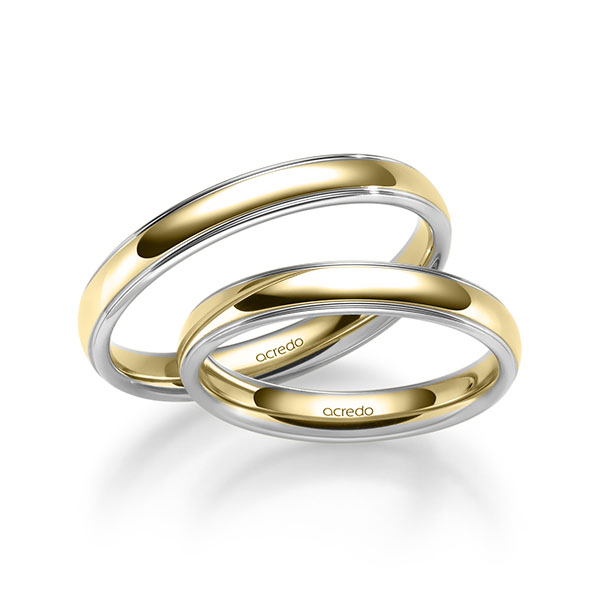 Trouwringen - Geel goud/Wit goud - S-1283-1