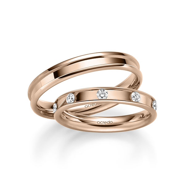 Trouwringen - Rood goud - A-2229-3