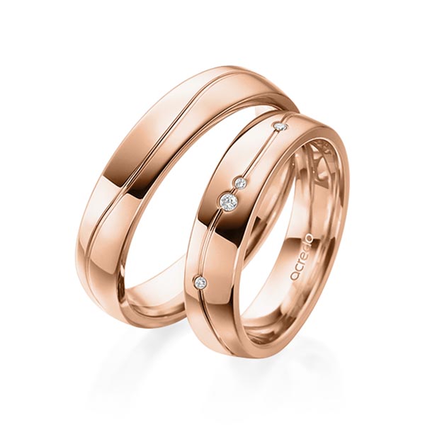 Trouwringen - Rood goud - A-1706-4