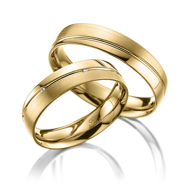 Trouwringen - Geel goud - A-3006-4