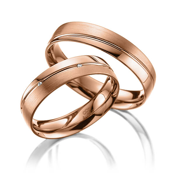 Trouwringen - Rood goud - A-3006-2