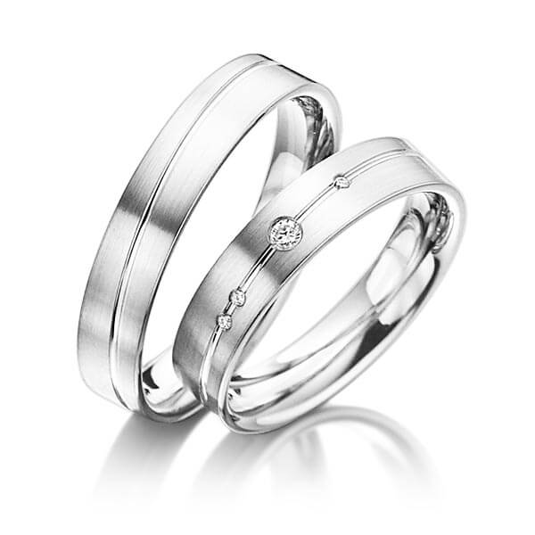 Trouwringen - Wit goud - A-3017-8