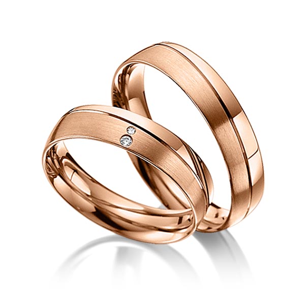 Trouwringen - Rood goud - A-3008-6
