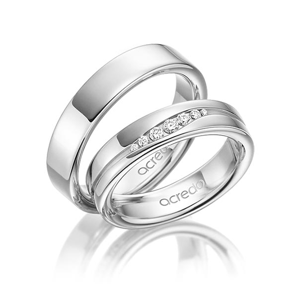 Trouwringen - Wit goud - A-3004-2
