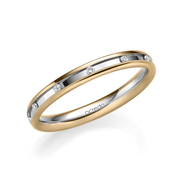 Trouwringen - Rosé goud/Wit goud - A-2207-1