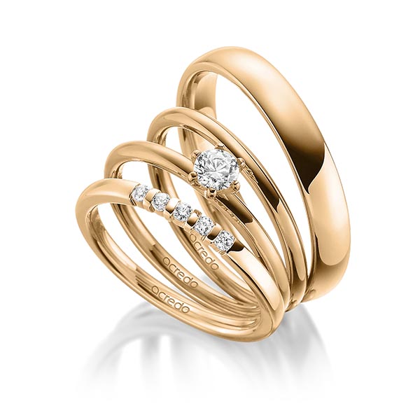 Memoireringen - Rosé goud - A-1891-4