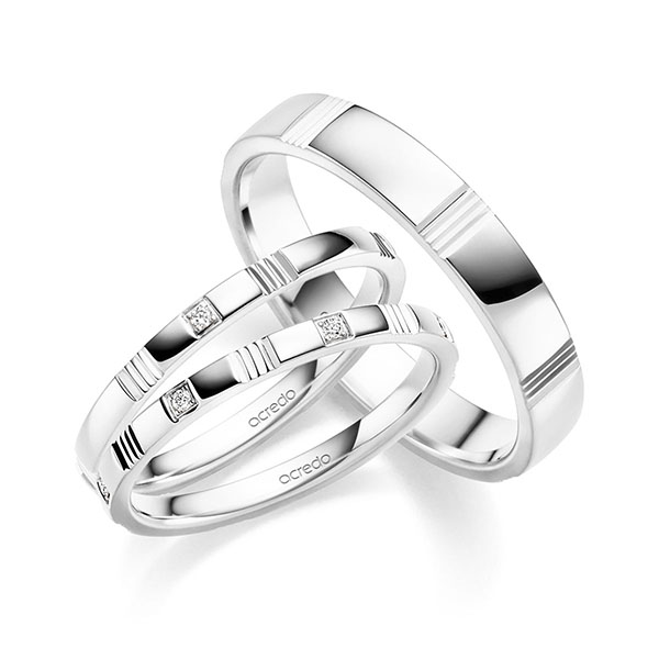Trouwringen - Wit goud - S-1425-6