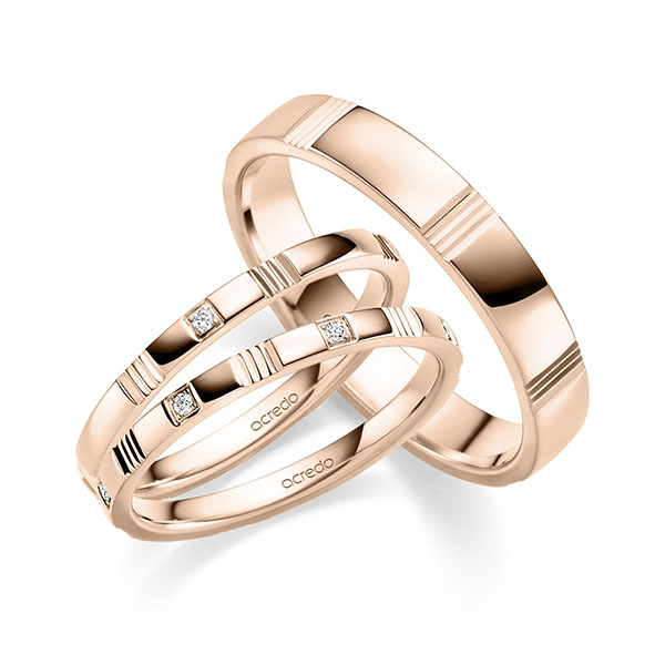 Trouwringen - Rood goud - S-1425-5