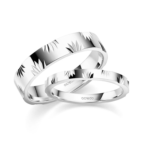 Trouwringen - Wit goud - S-1418-5