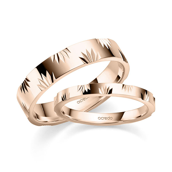 Trouwringen - Rood goud - S-1418-4