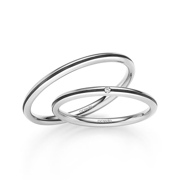 Trouwringen - Wit goud - S-1298-2
