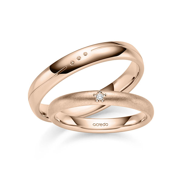 Trouwringen - Rood goud - A-6026-1
