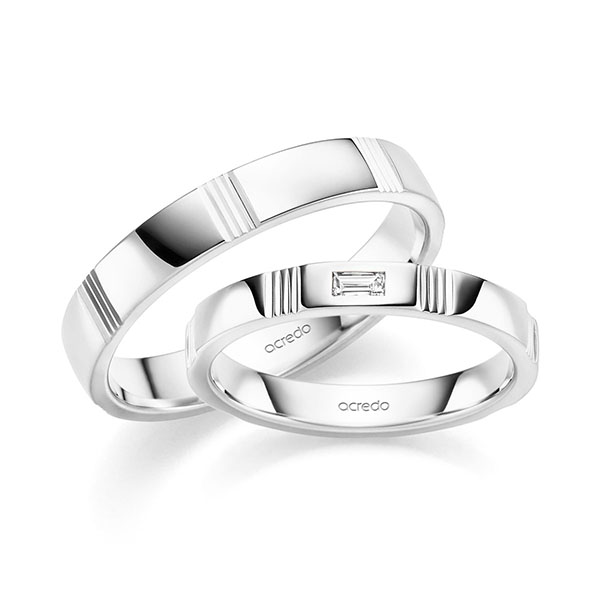 Trouwringen - Wit goud - S-1427-6