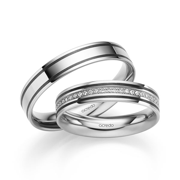 Trouwringen - Wit goud - S-1303-2
